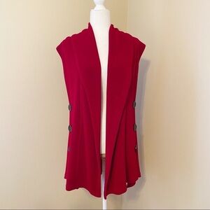 Soft Surroundings Mesa Button Red Vest - XS